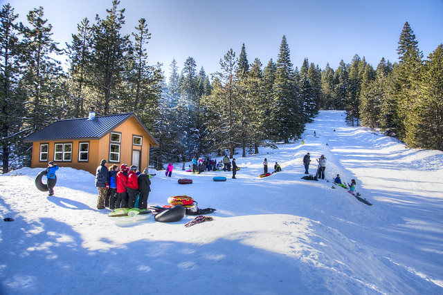 Snow tubing at Table Mountain Winter Play Area.