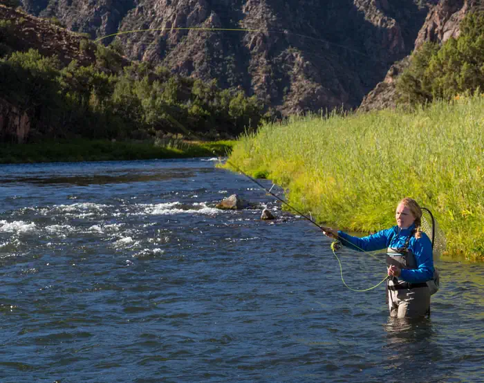 Fly fishing within Gunnison Gorge Wilderness