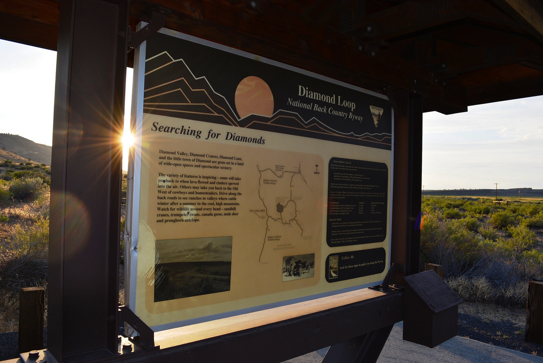 Diamond Loop National Back Country Byway sign