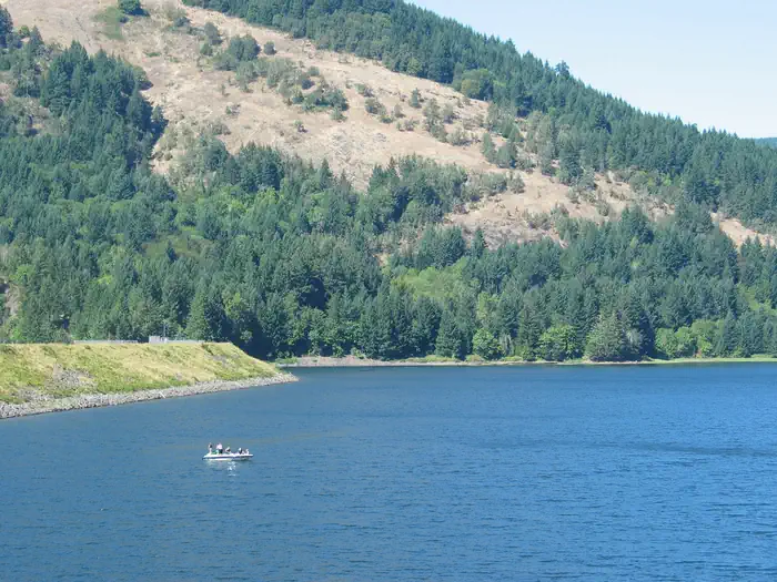 Boat on lake
