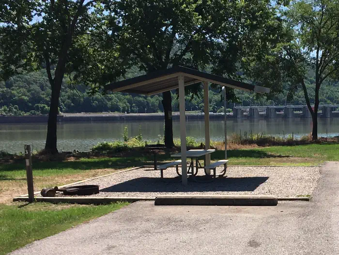 campsite at the lake